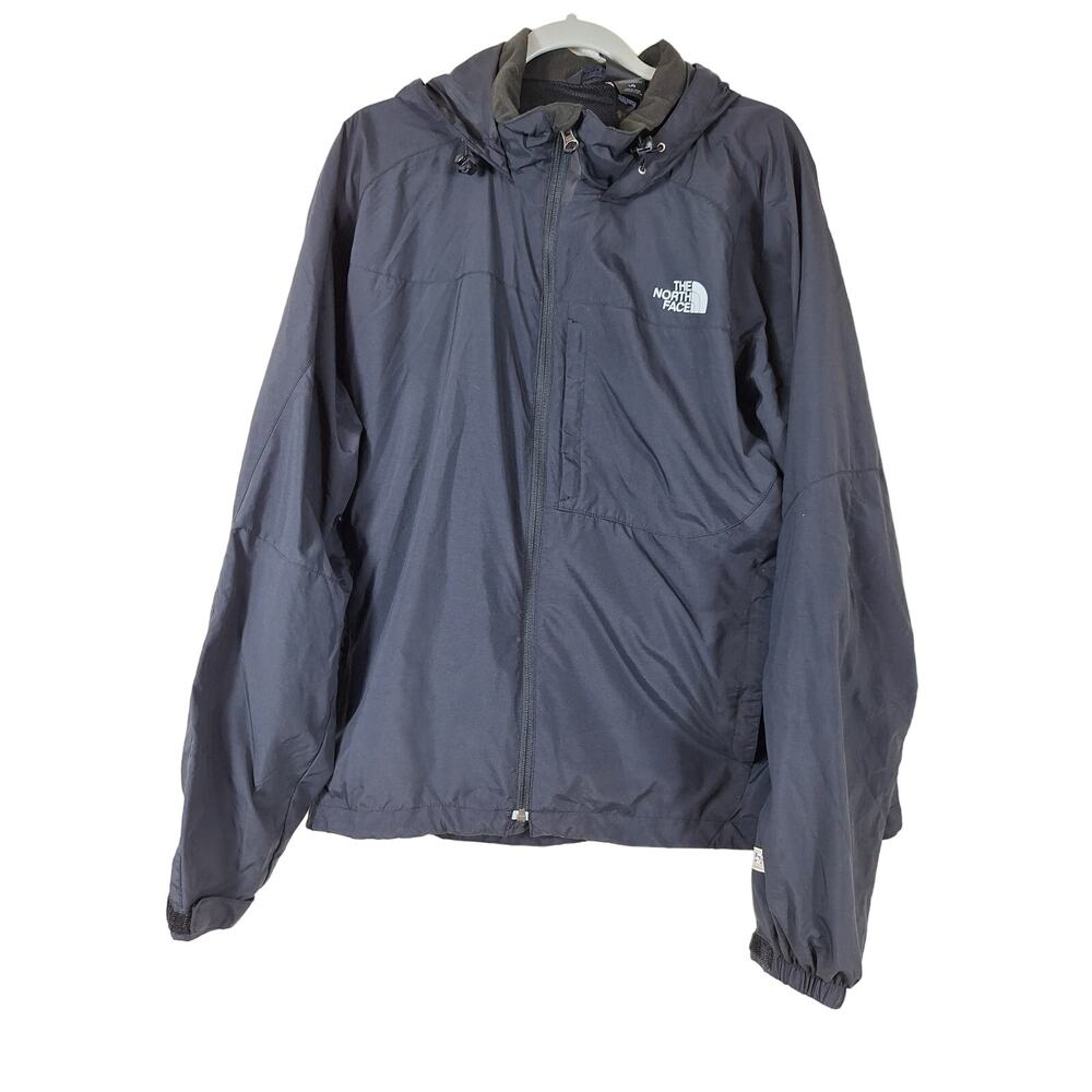 North Face windbreaker size large black WITH HOOD